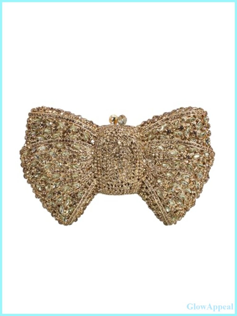 Rhinestone Evening Clutch Bowknot Sparkling Mini Handbag for Wedding Party